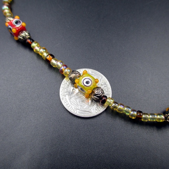 Vintage 17 Inch Odd Beaded Necklace - Picture 4 of 6